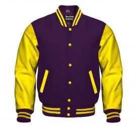 Varsity Jacket Purple Yellow